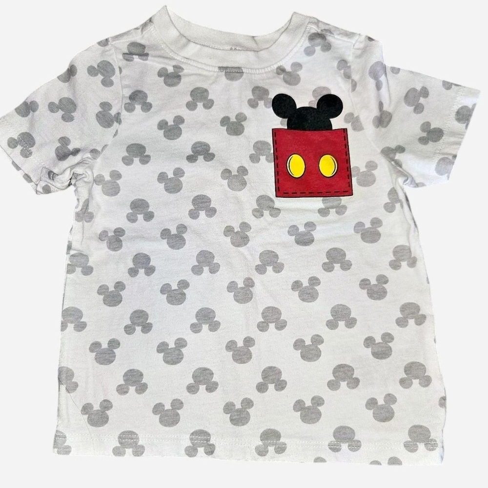 Old Navy Mickey Mouse White and Gray Kids T-Shirt